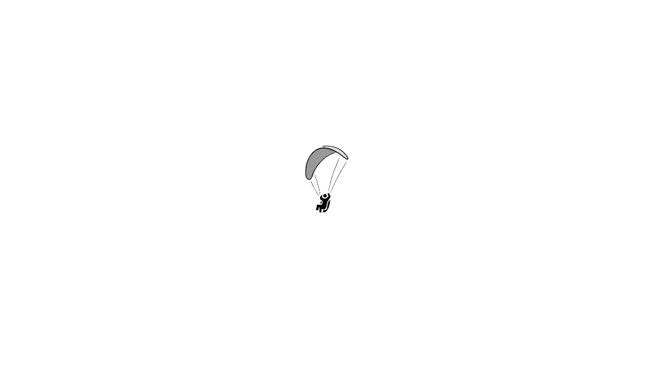 Certified paragliding school equipment — wings, harnesses and helmets