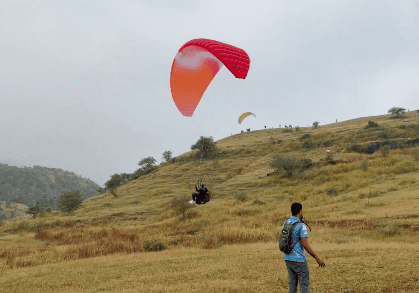 Radio-guided student solo flight during a P1 course at Kamshet