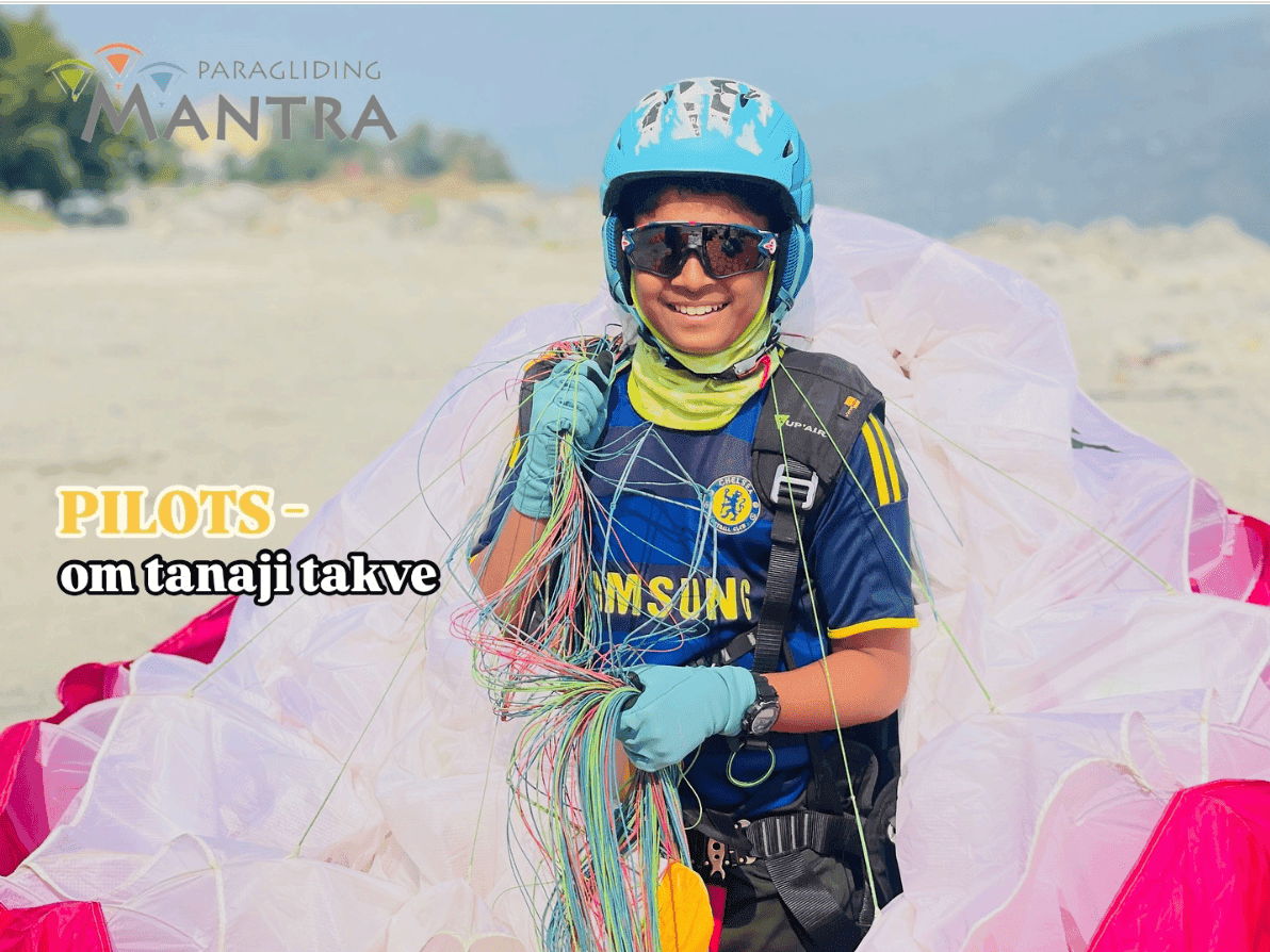 Young pilot landing practice